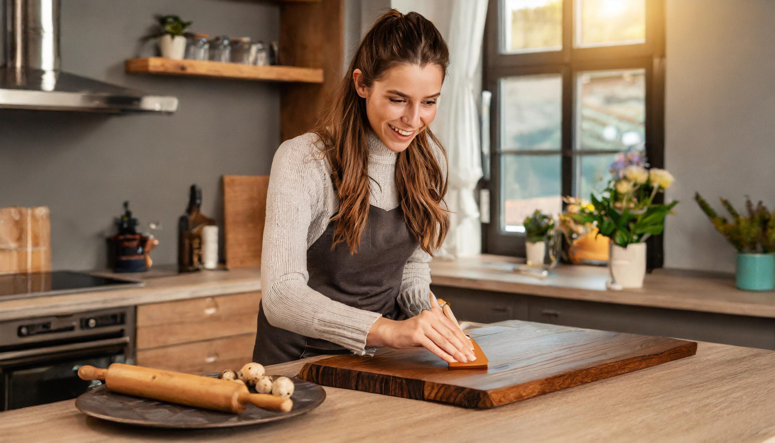 Kuechenbrett-einölen Küchenbrett einölen