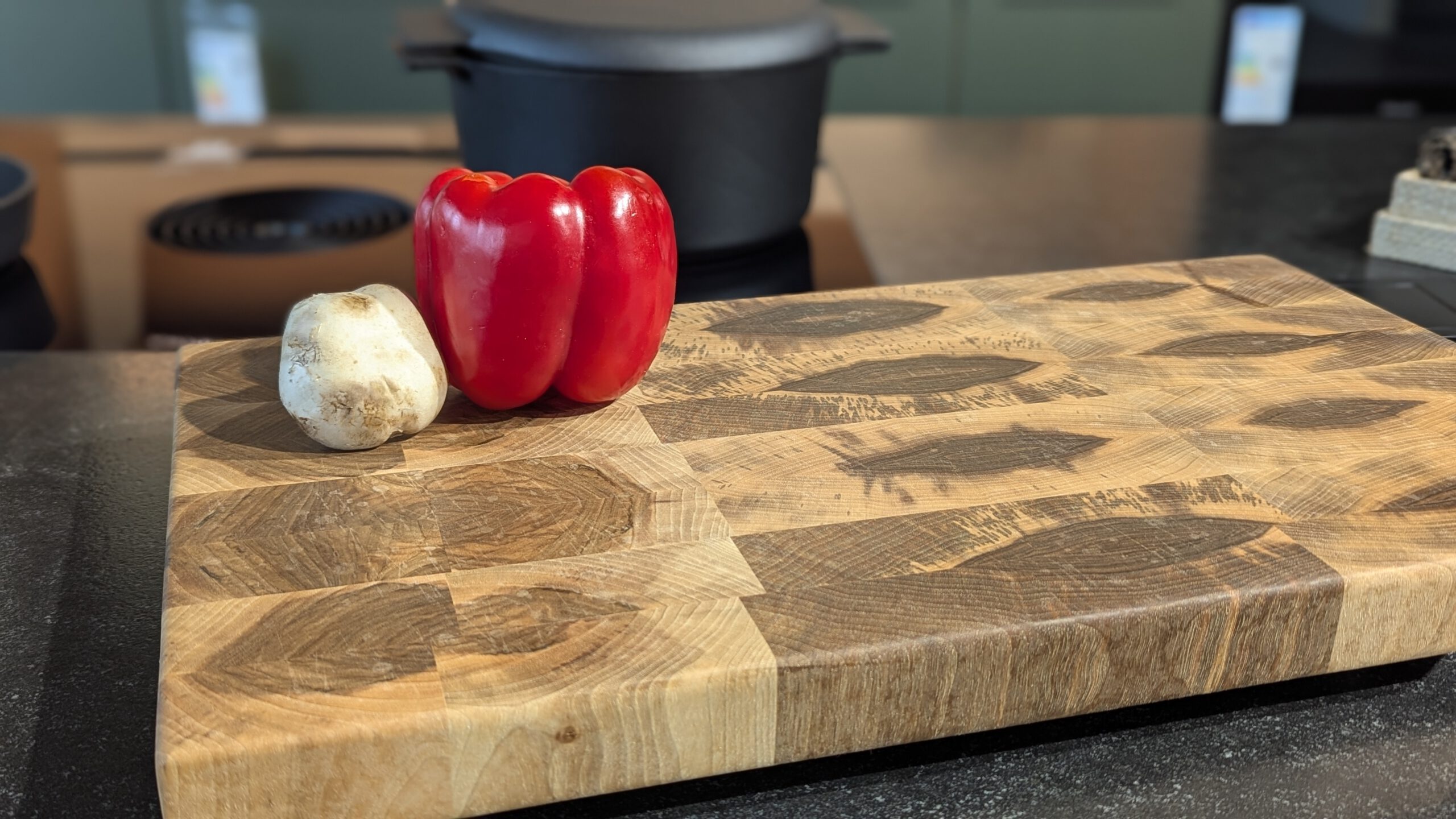 Stirnholz Schneidebrett Nussbaum