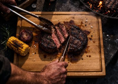 BBQ Schneidebrett Eiche Draufsicht