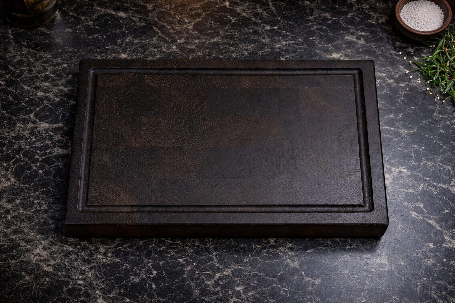 Schwarzes Schneidebrett Stirnholz Räuchereiche kaufen