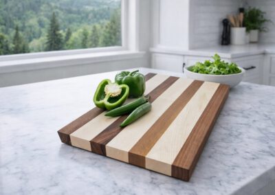 Schneidebrett Ahorn Nussbaum zweifarbig