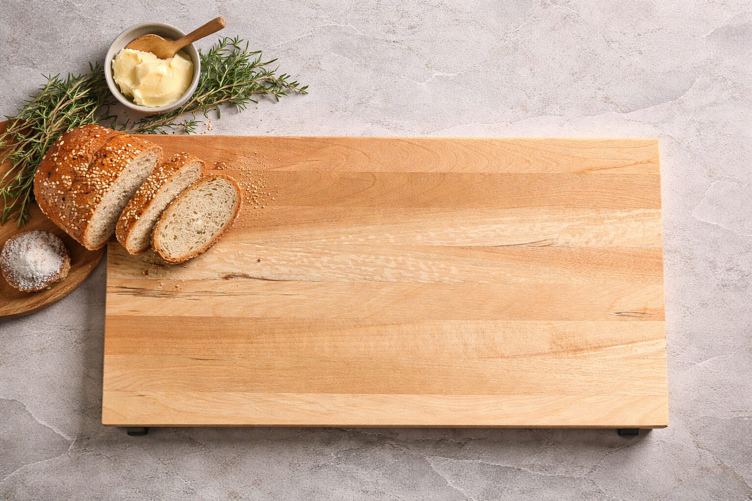 skandinavisches Schneidebrett Birke Draufsicht