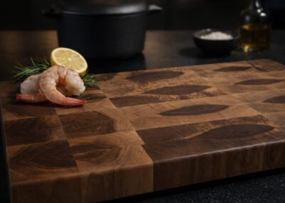 Stirnholz Schneidebrett Nussbaum dunkles Holz