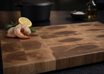 Stirnholz Schneidebrett Nussbaum dunkles Holz