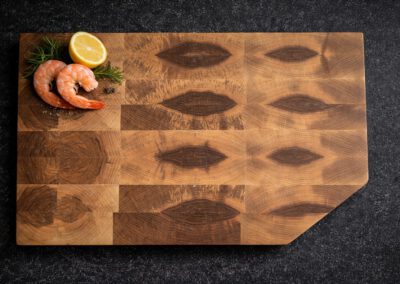 Stirnholz Schneidebrett Nussbaum dunkles Holz