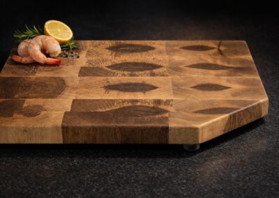 Stirnholz Schneidebrett Nussbaum dunkles Holz